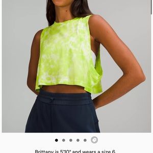 All Yours Lululemon Cropped Tank Top Tie Dye